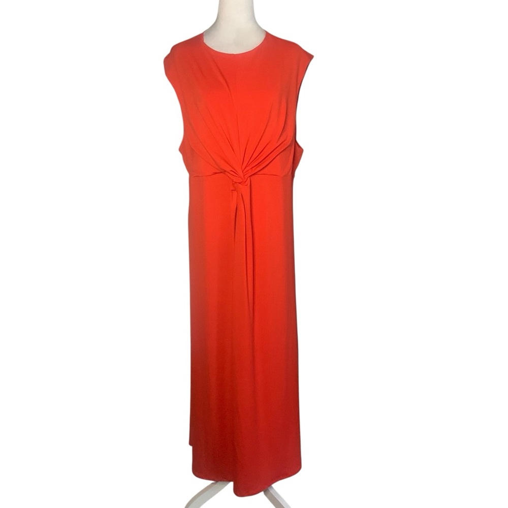 NWT Old Navy The Occasion Vibrant Coral Orange XXLP Sleeveless Midi/Maxi Dress